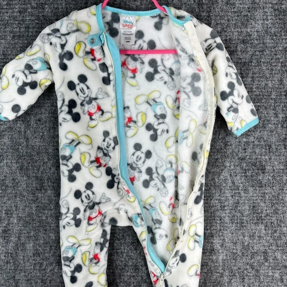 Disney‎ Baby Jumper 6/9 months Mickey Mouse Fleece Zip Outfit